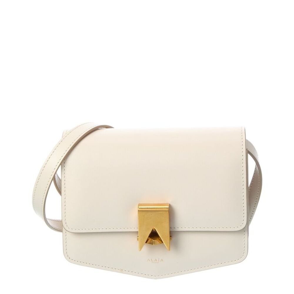 Alaïa Leather Crossbody, White